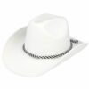 cowboyhoed-vilt-wit-van-Haarsoires Cowboyhoed - Western Hoed - Vilt - Wit