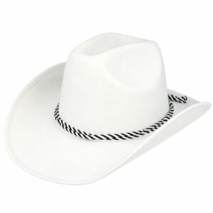 cowboyhoed-vilt-wit-van-Haarsoires Cowboyhoed - Western Hoed - Vilt - Wit