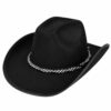 cowboyhoed-vilt-zwart-van-Haarsoires Cowboyhoed - Western Hoed - Vilt - Zwart