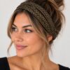 Haarband 3-in-1 - Glitterstof - Zwart Goud