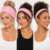 haarband-3-in-1-lichtroze-op-model-van-Haarsoires1 Haarband 3-in-1 - Effen - Roze