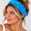 Haarband Bandana - Kanten Stof - Blauw