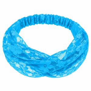 Haarband Bandana - Kanten Stof - Blauw