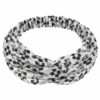 Haarband Bandana - Kanten Stof - Bloemenprint - Zwart Wit