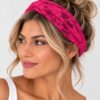 Haarband Bandana - Kanten Stof - Fuchsia Roze