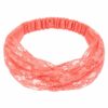 Haarband Bandana - Kanten Stof - Zalmroze