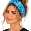 Haarband Bandana - Paisleyprint - Blauw