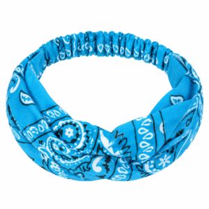 Haarband Bandana - Paisleyprint - Blauw