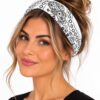 Haarband Bandana - Paisleyprint - Wit