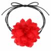 haarband-gekrulde-bloem-veter-rood-van-Haarsoires Haarband met Gekrulde Bloem - Veter Striklint - Rood