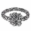 Haarband met Bloem - Panterprint – Zwart Wit