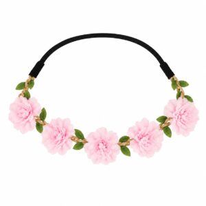 haarband-met-bloemen-lichtroze-van-Haarsoires Haarband met Bloemen – Lichtroze