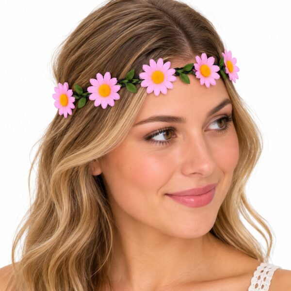 Haarband met Bloemen - Lila Paars