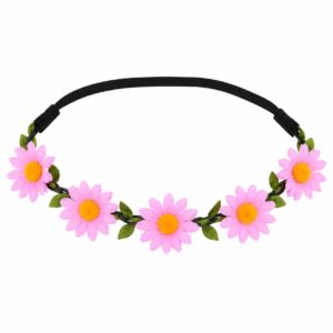 Haarband met Bloemen - Lila Paars