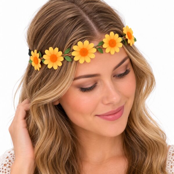 Haarband met Bloemen – Oranje