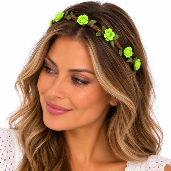 Haarband met Bloemetjes – Groen
