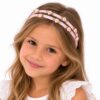 Haarband Kind met Roosjes - Ruitprint - Roze