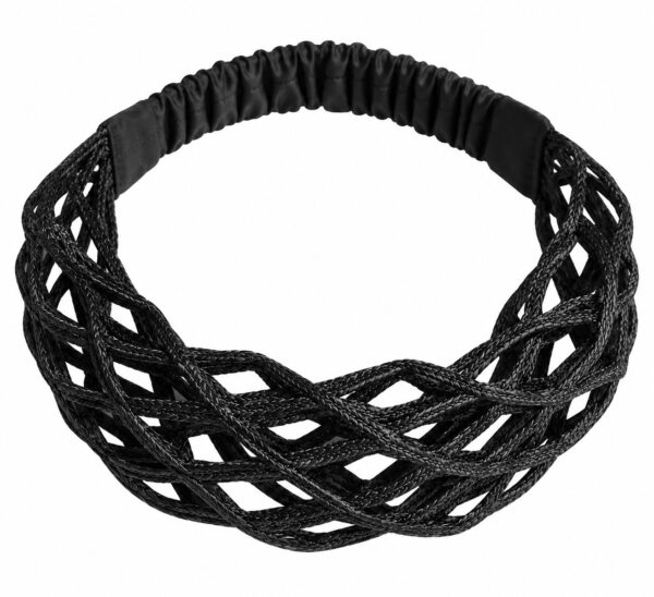 Haarband 3-in-1 - Opengewerkt - Zwart