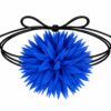 Haarband met Puntige Bloem - Veter Striklint - Blauw