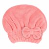 haardroogdoek-muts-roze-van-Haarsoires Haardoek Haarhanddoek – Microvezel – Sneldrogend – Roze