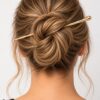 Haarpin 17cm - Druppelvorm – voor Knot – Metaal – Goud