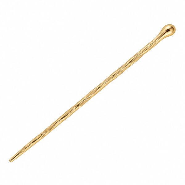 Haarpin 17cm - Druppelvorm – voor Knot – Metaal – Goud