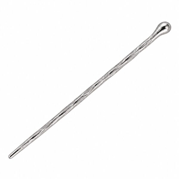 haarpin-druppelvorm-metaal-zilver-van-Haarsoires Haarpin 17cm - Druppelvorm – voor Knot – Metaal – Zilver