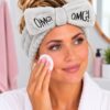 make-up-haarband-teddy-grijs-op-model-van-Haarsoires Make-Up Haarband – Teddy met Strik – Grijs