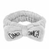 make-up-haarband-teddy-grijs-van-Haarsoires Make-Up Haarband – Teddy met Strik – Grijs