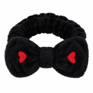 Make-Up Haarband – Hartjesprint – Teddy met Strik – Zwart