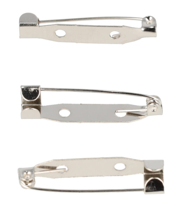 40378-100_5 DIY Broche 3,5cm - Brochespeldjes - Metaal - Zilver - 50 Stuks