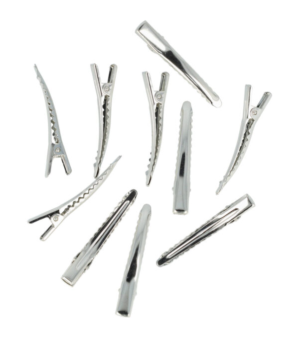 DIY Haarklemmetjes Gebogen 4,5cm – Metaal – Zilver – 10 Stuks