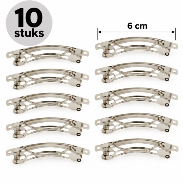DIY Haarspeld Patentspeld 6cm – Zilver – 10 Stuks
