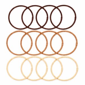 Haarelastieken Dun - Zonder Metaal - Bruin Beige - 12 Stuks