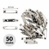 brochespeldjes-2,5cm-50-stuks-van-Haarsoires DIY Broche 2,5cm – Brochespeldjes – Metaal – Zilver – 50 Stuks