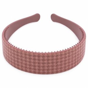 Haarband Diadeem 3cm – Ruitprint – Kunststof – Bruin
