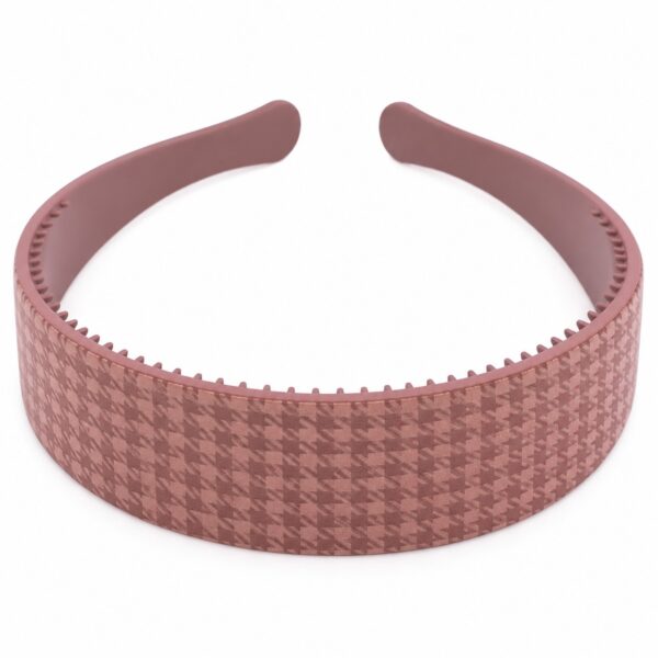 diadeem-3cm-ruitprint-kunststof-bruin-van-Haarsoires Haarband Diadeem 3cm – Ruitprint – Kunststof – Bruin