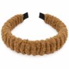 diadeem-gerimpeld-teddystof-lichtbruin-van-Haarsoires Haarband Diadeem – Gerimpelde Teddystof – Lichtbruin
