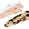 duckklemmen-7cm-marmerprint-beige-roze-van-Haarsoires Haarspeld Duckklemmen 7cm – Marmerprint – Bruin Beige Roze – 2 Stuks