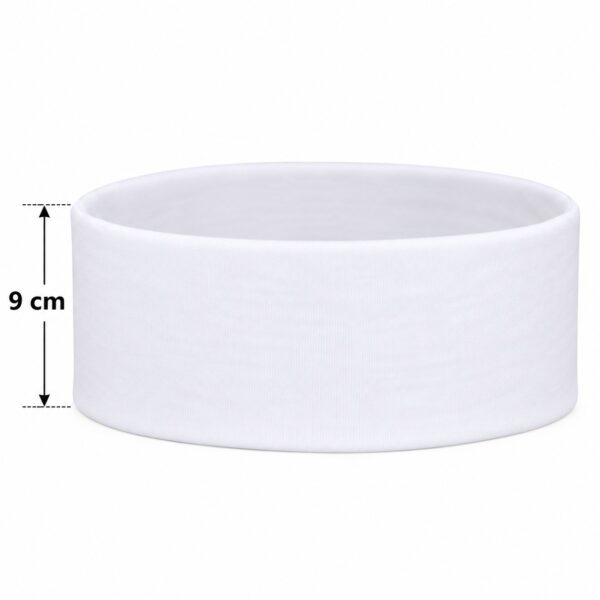 haarband-9cm-effen-wit-van-Haarsoires Haarband Stof 9cm - Effen Kleur - Wit