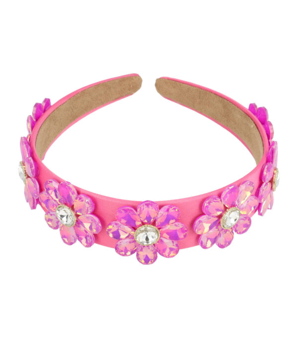 haarband-diadeem-bloemen-facetstenen-fuchsia-roze-van-Haarsoires Haarband Diadeem - Bloemen - Facetstenen - Fuchsia Roze