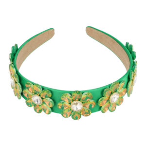 haarband-diadeem-bloemen-facetstenen-groen-van-Haarsoires Haarband Diadeem - Bloemen - Facetstenen - Groen