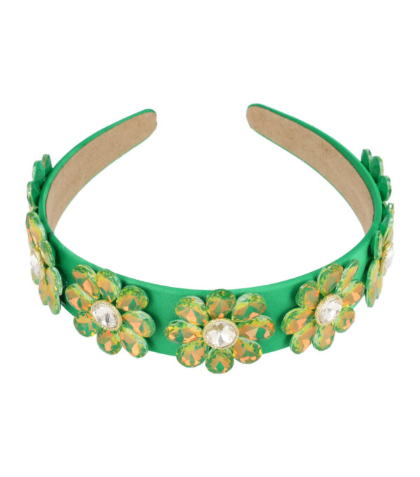 haarband-diadeem-bloemen-facetstenen-groen-van-Haarsoires Haarband Diadeem - Bloemen - Facetstenen - Groen