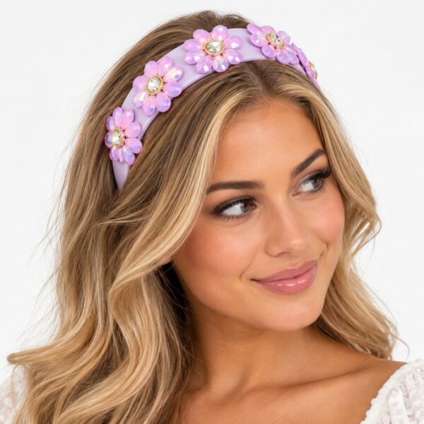 haarband-diadeem-bloemen-facetstenen-paars-van-Haarsoires Haarband Diadeem - Bloemen - Facetstenen - Paars