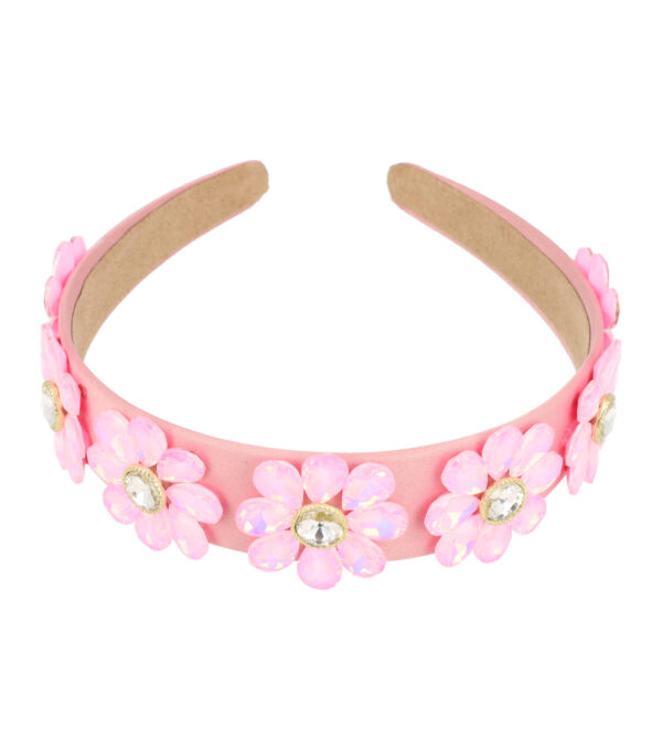 haarband-diadeem-bloemen-facetstenen-roze-van-Haarsoires Haarband Diadeem - Bloemen - Facetstenen - Lichtroze