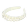 haarband-diadeem-parelkralen-velvet-wit-zijaanzicht Haarband Diadeem - Parelkralen - Velvet - Wit