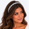 Haarband Diadeem - Wave - Glitter Steentjes - Zwart Zilver
