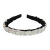 Haarband Diadeem - Wave - Glitter Steentjes - Zwart Zilver
