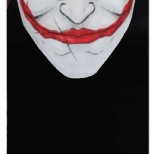 Haarband Multifunctioneel 45x25cm - Joker Print - Zwart