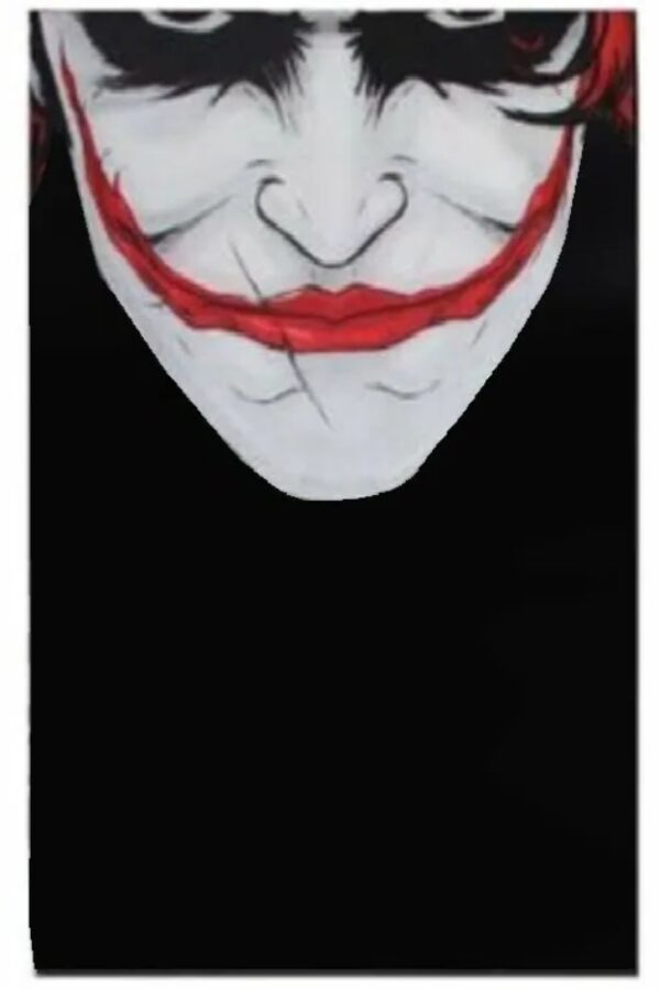 haarband-gezicht Haarband Multifunctioneel 45x25cm - Joker Print - Zwart